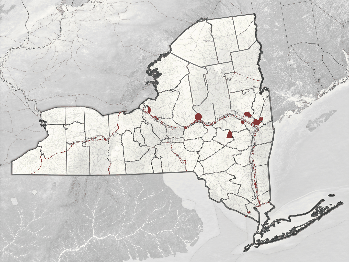 Map of Albany and Capital Region